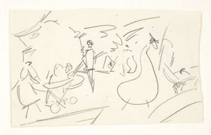 Composition Study for the Langelinie Picture by Edvard Weie