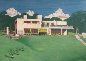 Pen Pits, the country residence of Sir Arthur and Lady Bliss by Edward Alexander Wadsworth