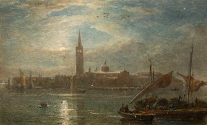 St Georgio by Moonlight, Venice by Edward Angelo Goodall