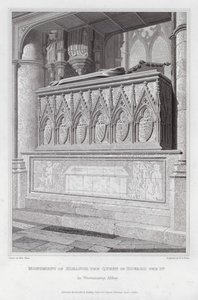 Monument of Eleanor the Queen of Edward I, in Westminster Abbey by Edward Blore