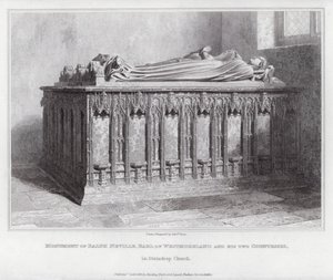 Monument of Ralph Neville, Earl of Westmoreland and his two Countesses, in Staindrop Church by Edward Blore