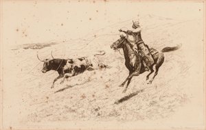 End of the Race (The Long Throw) by Edward Borein