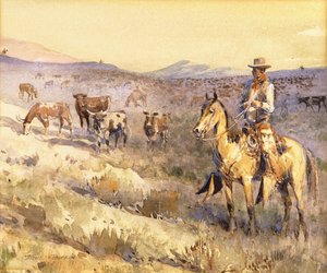 Grazing Cattle by Edward Borein