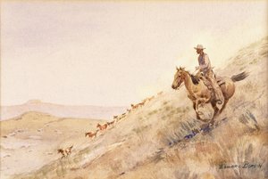 Rounding Up Horses by Edward Borein