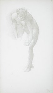 Bending Female Nude by Edward Burne-Jones