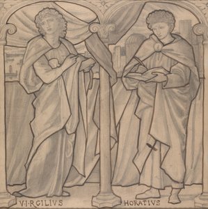 Preparatory Design for a Stained Glass Window, Virgil and Horace