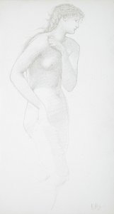 Standing Female Nude by Edward Burne-Jones