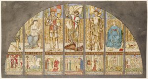 Wars of the Roses - Edward IV, Henry VI, St George with Allegory by Edward Burne-Jones