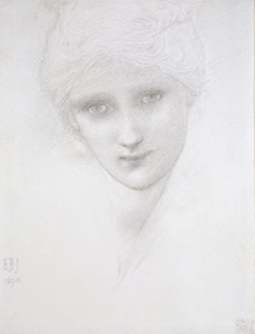 Head of a Woman by Edward Burne Jones