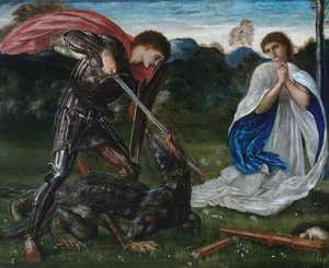 The Fight: St George Kills the Dragon VI by Edward Burne Jones