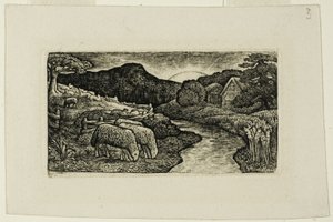The Sheep of this Pasture by Edward Calvert