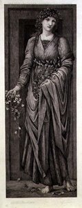 Flora, engraved by Eugene Gaujean by Edward Coley (after) Burne Jones