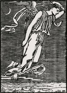 Psyche Expecting Cupid by Edward Coley (after) Burne Jones