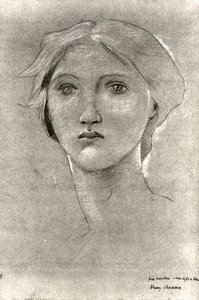 Head of a Girl, c.1893-96 by Edward Coley Burne Jones