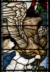 Angel & Bull (detail), Rivers of Paradise, 1875 by Edward Burne Jones