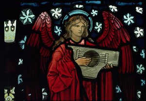 Angel Musician by William Morris and Co. (detail) by Edward Burne Jones