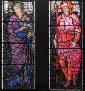 Dorothy and St George in Pink Armour, East Window
