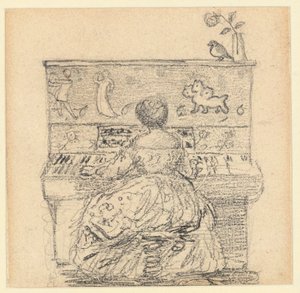 Georgiana Burne-Jones at the Piano by Edward Burne Jones