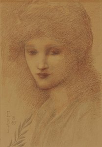 Portrait of Laura Lyttelton, Nee Tennant, with Her Eyes Downcast by Edward Burne Jones