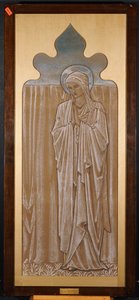 The Virgin Mary: Cartoon for a Stained Glass Window at Ashton-under-Lyne, c.1892 by Edward Burne Jones