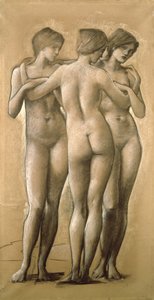 Venus Concordia - Study of the Three Graces by Edward Burne Jones