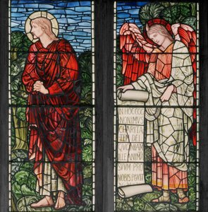 St Mary The Virgin, St John & Angel with Scroll, 1895