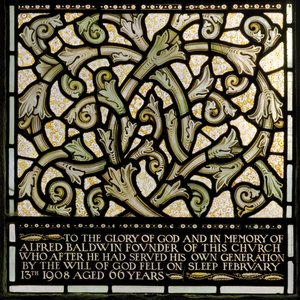 Dedication to Alfred Baldwin from The Joshua Window