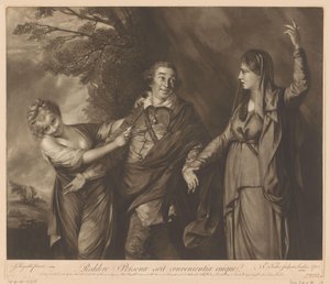 Portrait of David Garrick Between Comedy and Tragedy by Edward Fisher