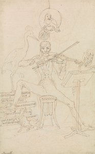 Caricature Self-Portrait by Edward Francis Burney