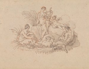 Erato and Pan by Edward Francis Burney