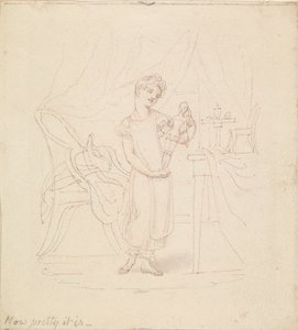 Illustration for The New Doll: How Pretty it Is by Edward Francis Burney