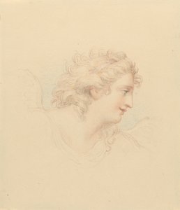 Profile Study of Female Head by Edward Francis Burney