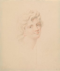 Study of Female Head by Edward Francis Burney