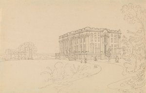 View of Easton Neston, Northants by Edward Francis Burney