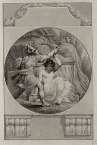 Warrior sacrificing a young woman