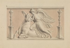 Winged Figure Slaying a Bull by Edward Francis Burney
