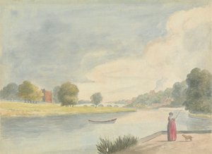 Woman Fishing by Edward Francis Burney