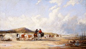 Crossing the Sands to Swansea Market, c1850s by Edward Francis Drew Pritchard