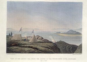 View of the Arctic sea, from the mouth of the Coppermine River, Midnight, July 20