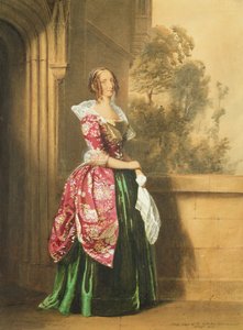 A Lady in her Costume Worn at the Eglington Tournament, 1839