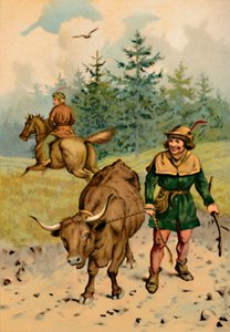Hans and his Cow, 1901 by Edward Henry Wehnert