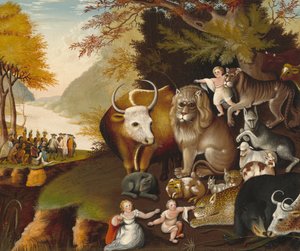 Peaceable Kingdom, c. 1834 by Edward Hicks