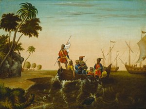 The Landing of Columbus by Edward Hicks