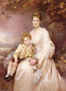 Portrait of Laura Gwendolen Gascoigne and her son Alvary