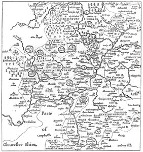 A map of Stratford-upon-Avon and its surrounding areas, 1610 by Edward Hull