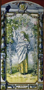 May, from a Series of Tile Panels for the Dutch Kitchen