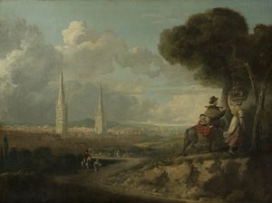 Coventry from Hillfields, c.1807 by Edward Junior Rudge