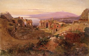 A View of Taormina, Sicily by Edward Lear