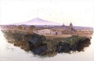 Catania: 1847 by Edward Lear
