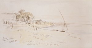 Esneh, Egypt, 1854 by Edward Lear